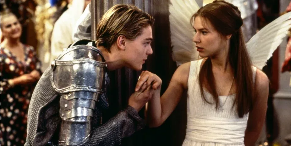 Léonardo DiCaprio et Claire Danes dans Roméo + Juliette de Baz Lurhmann